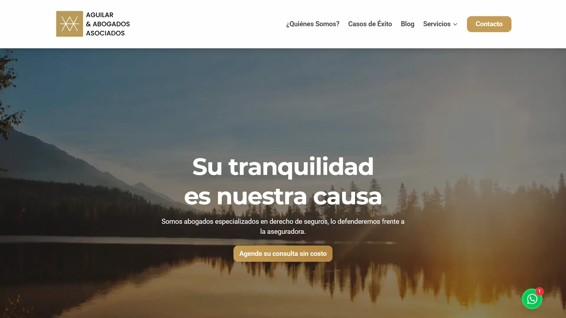 Sitio web de Aguilar Abogados Asociados