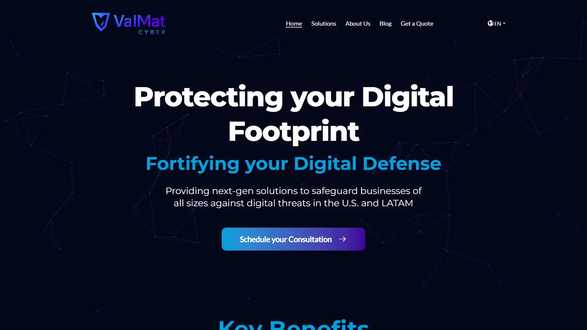 Sitio web de Valmat Cyber